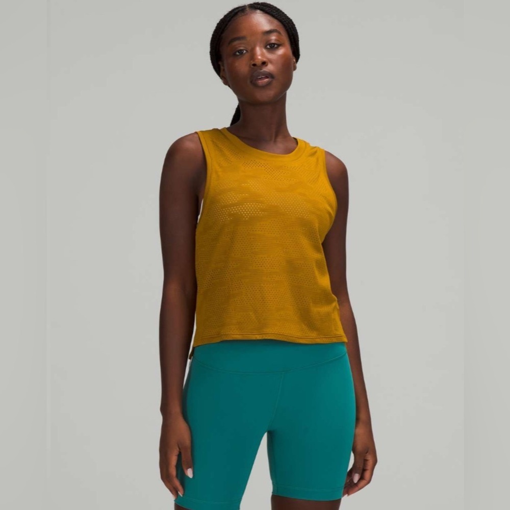 Lululemon Sleeveless Mess Train to Be Tank Crop Top *Camo